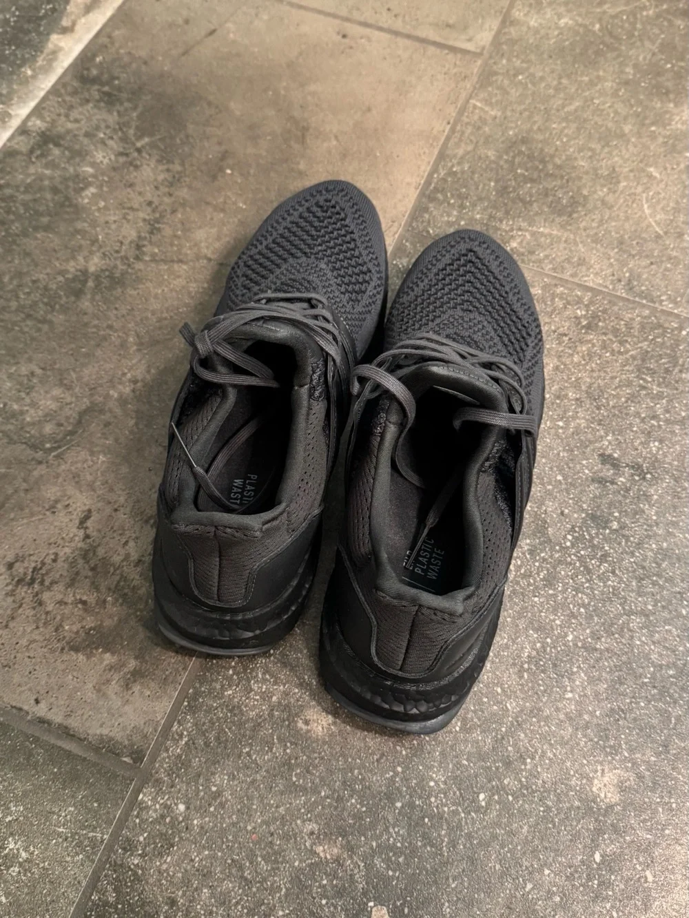 adidas All-Black Knit Athletic Sneakers ultraboost